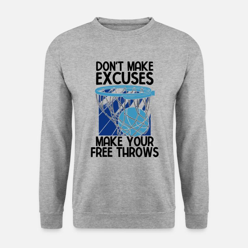 Basketball - Unisex Pullover - Weißgrau meliert