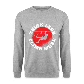 Klettern Bouldern - Unisex Pullover - Weißgrau meliert - Vorne - Alina (178cm) & Michal (187cm)