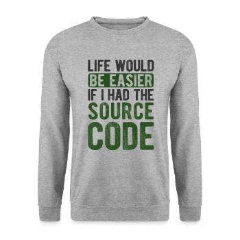 Software Ingenieur Informatiker Programmierer - Unisex Pullover - Weißgrau meliert - Vorne - Alina (178cm) & Michal (187cm)