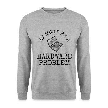 Software Ingenieur Informatiker Programmierer - Unisex Pullover - Weißgrau meliert - Vorne - Alina (178cm) & Michal (187cm)