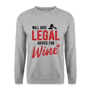 Richter Jurist Anwalt - Unisex Pullover - Weißgrau meliert - Vorne - Alina (178cm) & Michal (187cm)