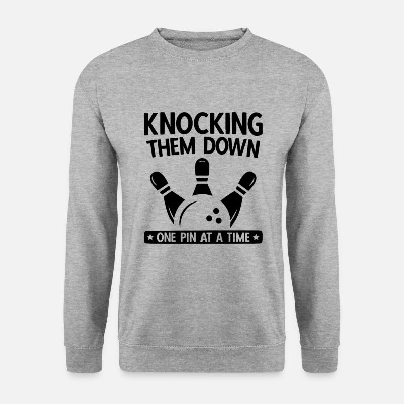 Bowling - Unisex Pullover - Weißgrau meliert