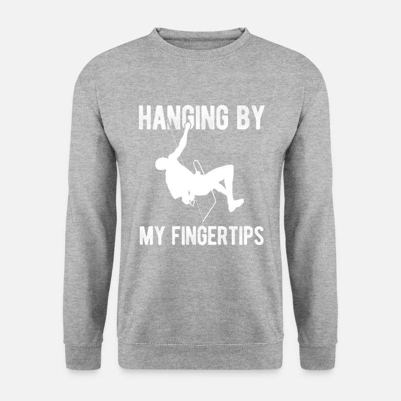 Klettern Bouldern - Unisex Pullover - Weißgrau meliert