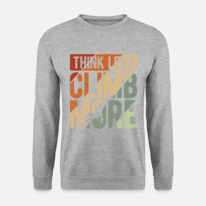Klettern Bouldern - Unisex Pullover - Weißgrau meliert