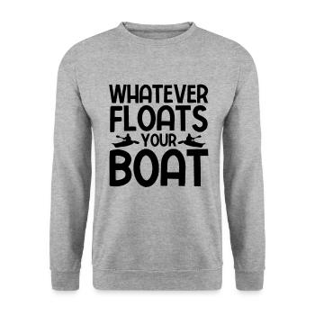 Paddel-Boot Kanu-Fahrer Für Kajak - Unisex Pullover - Weißgrau meliert - Vorne - Alina (178cm) & Michal (187cm)