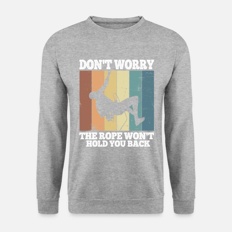 Klettern Bouldern - Unisex Pullover - Weißgrau meliert