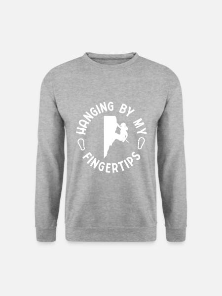 Klettern Bouldern - Unisex Pullover - Weißgrau meliert