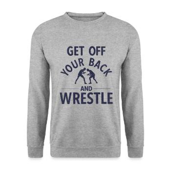 Grappling Martial Arts Wrestling - Unisex Pullover - Weißgrau meliert - Vorne - Alina (178cm) & Michal (187cm)