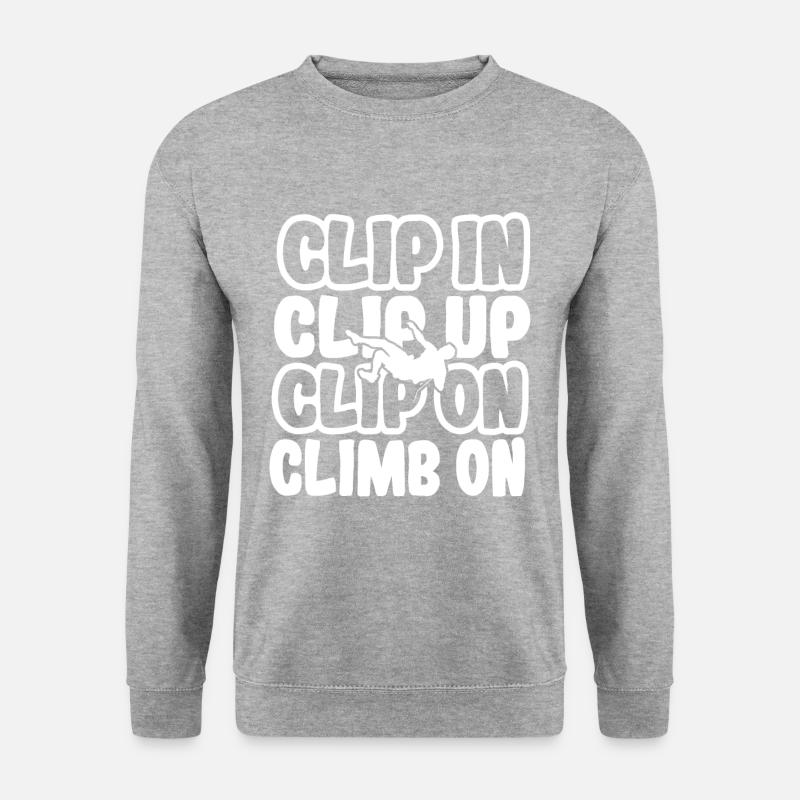 Klettern Bouldern - Unisex Pullover - Weißgrau meliert