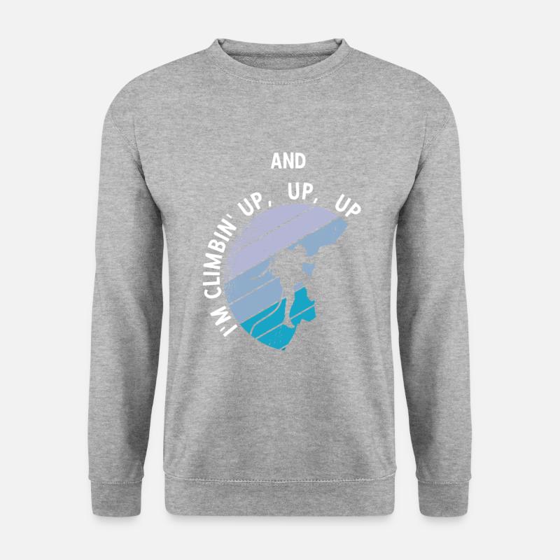 Klettern Bouldern - Unisex Pullover - Weißgrau meliert