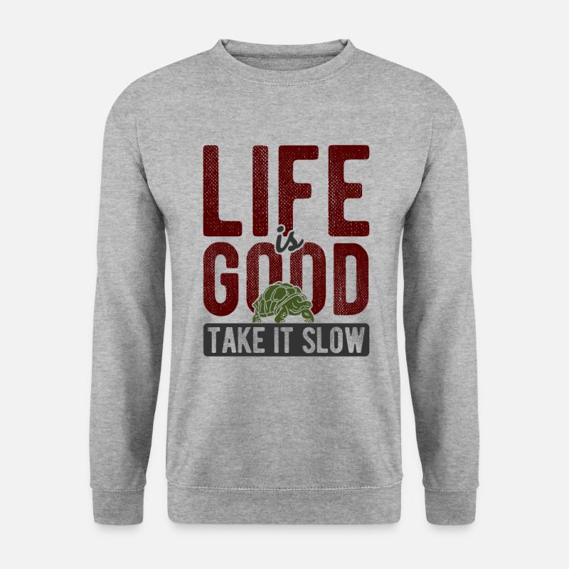 Schildkröten - Unisex Pullover - Weißgrau meliert
