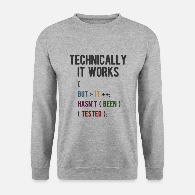 Software Ingenieur Informatiker Programmierer - Unisex Pullover - Weißgrau meliert