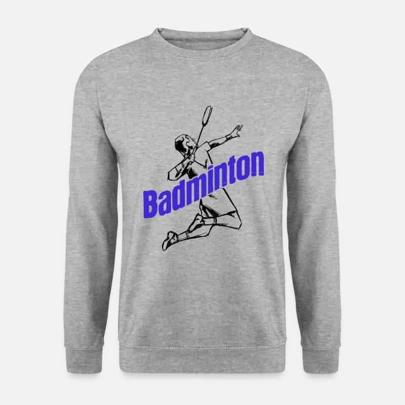 Badminton - Unisex Pullover - Weißgrau meliert