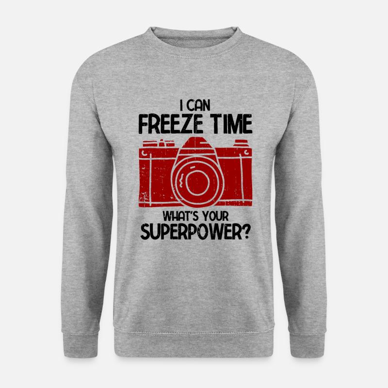 Fotografie Fotograf - Unisex Pullover - Weißgrau meliert