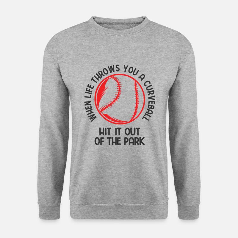 Baseball - Unisex Pullover - Weißgrau meliert