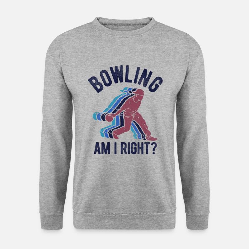 Bowling - Unisex Pullover - Weißgrau meliert