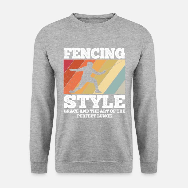 Fechten - Unisex Pullover - Weißgrau meliert