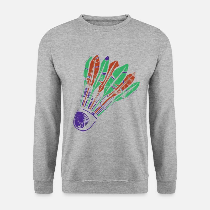 Badminton - Unisex Pullover - Weißgrau meliert