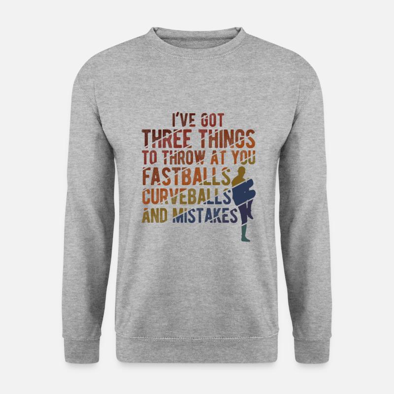 Baseball - Unisex Pullover - Weißgrau meliert