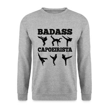 Capoeira - Unisex Pullover - Weißgrau meliert - Vorne - Alina (178cm) & Michal (187cm)