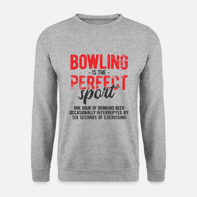 Bowling - Unisex Pullover - Weißgrau meliert
