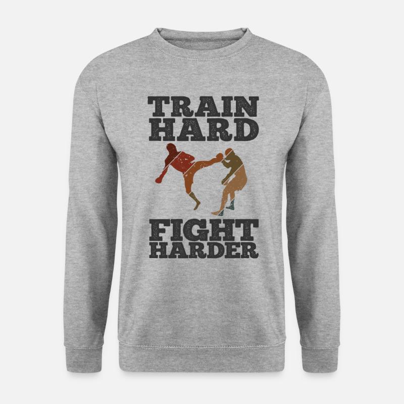 Kickboxing - Unisex Pullover - Weißgrau meliert