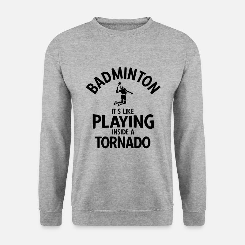 Badminton - Unisex Pullover - Weißgrau meliert
