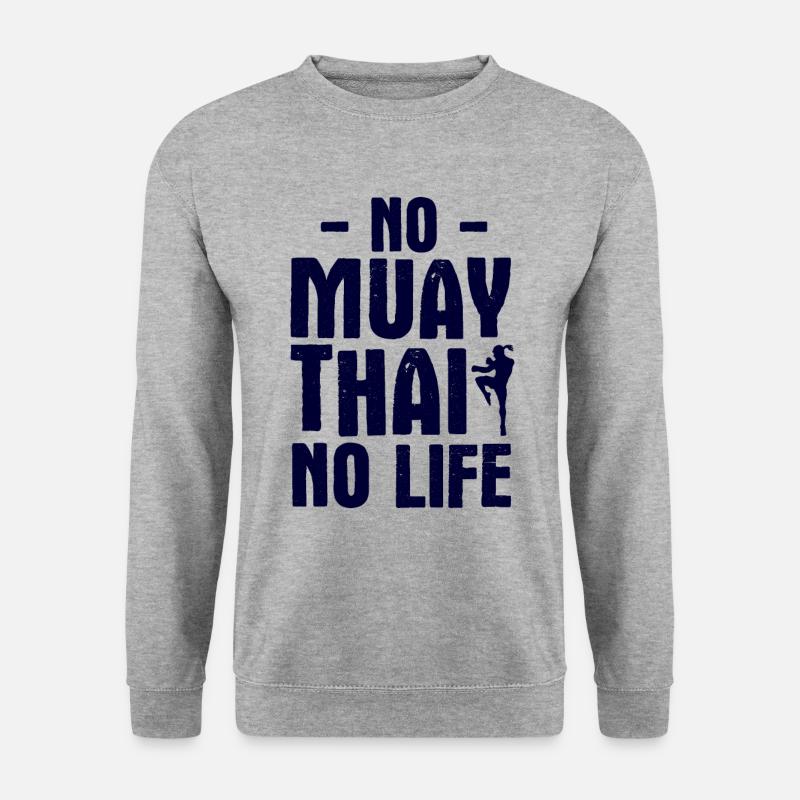 Thaiboxen Muay Thai - Unisex Pullover - Weißgrau meliert