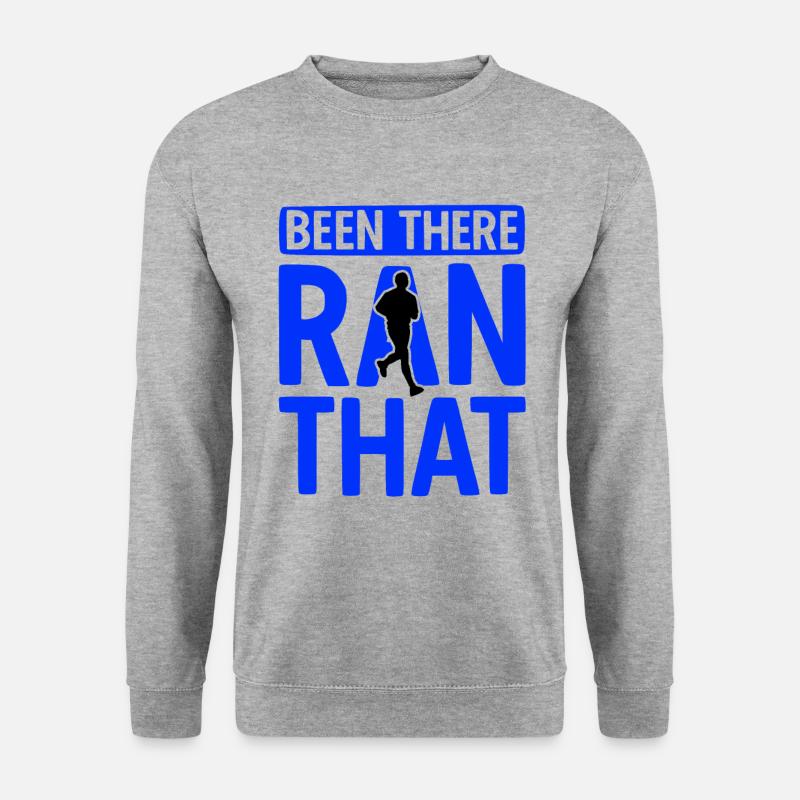 Läufer Joggen - Unisex Pullover - Weißgrau meliert
