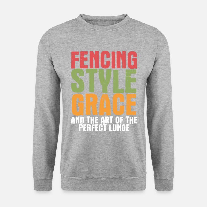 Fechten - Unisex Pullover - Weißgrau meliert