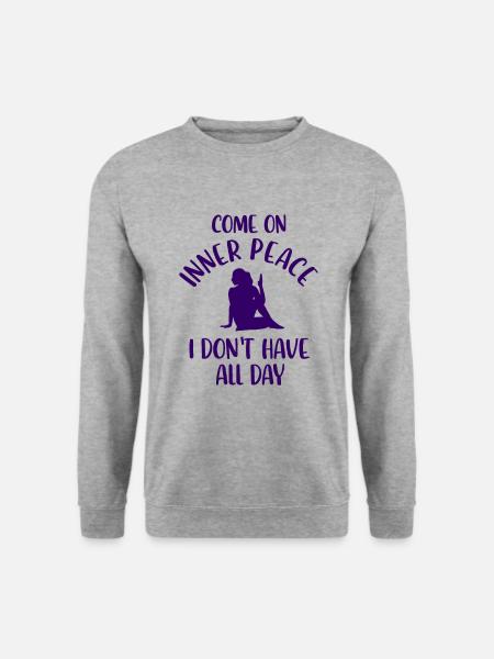 Yogalehrer Spruch Für Yogi Yoga - Unisex Pullover - Weißgrau meliert