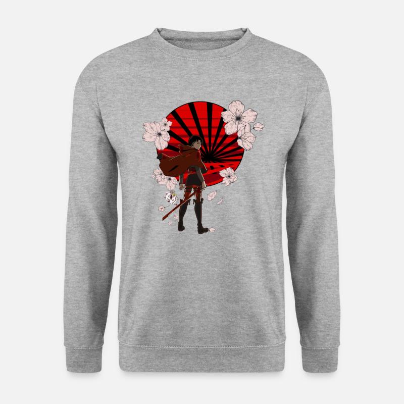 BLOOD MASK - Unisex Pullover - Weißgrau meliert