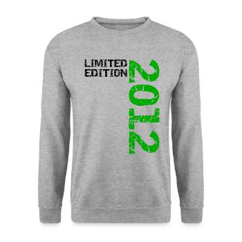 2012 Limited Edition Birthday Gift Wife Husband - Unisex Sweatshirt - salt & pepper - Front - Alina (178cm) & Michal (187cm)