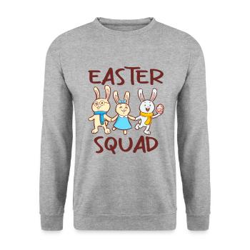 Chasse aux œufs de l’escouade de Pâques - Sweat-shirt Unisexe - gris chiné - Devant - Alina (178cm) & Michal (187cm)
