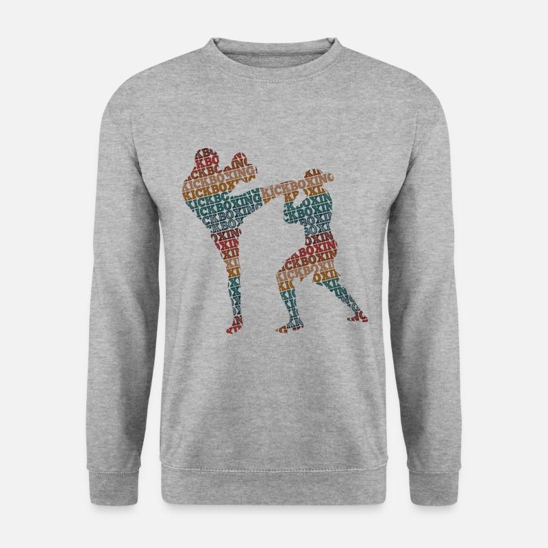 Kickboxing - Unisex Pullover - Weißgrau meliert