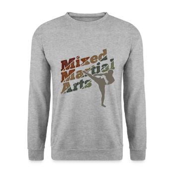 Mixed Martial Arts MMA - Unisex Pullover - Weißgrau meliert - Vorne - Alina (178cm) & Michal (187cm)