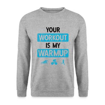 Laufen Schwimmen Radfahren Triathlon - Unisex Pullover - Weißgrau meliert - Vorne - Alina (178cm) & Michal (187cm)