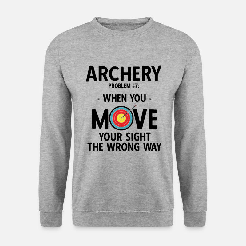 Bogenschießen Archery - Unisex Pullover - Weißgrau meliert