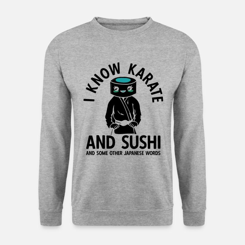 Japanischer Kampfsport Karate - Unisex Pullover - Weißgrau meliert