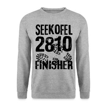 Seekofel Croda del Becco Dolomites Braies Fanes - Unisex Sweatshirt - salt & pepper - Front - Alina (178cm) & Michal (187cm)