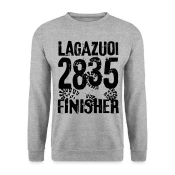 Lagazuoi Dolomites Tyrol du Sud Randonneurs Alpinistes - Sweat-shirt Unisexe - gris chiné - Devant - Alina (178cm) & Michal (187cm)