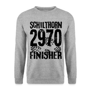 Schilthorn Piz Gloria Lauterbrunnental Mountaineering - Unisex Sweatshirt - salt & pepper - Front - Alina (178cm) & Michal (187cm)