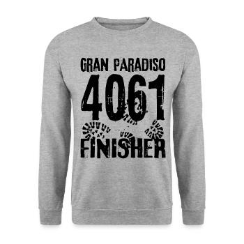 Gran Paradiso Italian National Park Valle d'Aosta - Unisex Sweatshirt - salt & pepper - Front - Alina (178cm) & Michal (187cm)