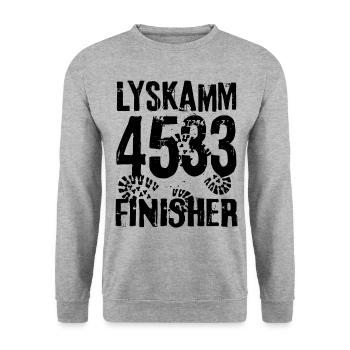 Lyskamm Liskamm Finisher Valais Mountaineer - Sweat-shirt Unisexe - gris chiné - Devant - Alina (178cm) & Michal (187cm)