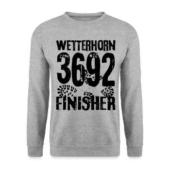 Wetterhorn, Bernese Alps, Grindelwald, Kandersteg - Unisex Sweatshirt - salt & pepper - Front - Alina (178cm) & Michal (187cm)