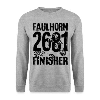 Faulhorn Finisher Berg Berner Oberland Grindelwald - Unisex Pullover - Weißgrau meliert - Vorne - Alina (178cm) & Michal (187cm)