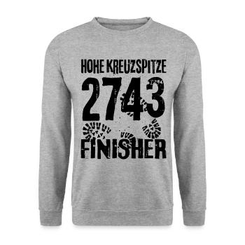 Hohe Kreuzspitze Punta Altacroce Wandern Dolomiten - Unisex Pullover - Weißgrau meliert - Vorne - Alina (178cm) & Michal (187cm)