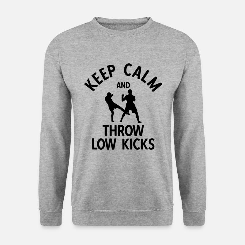 Thaiboxen Muay Thai - Unisex Pullover - Weißgrau meliert