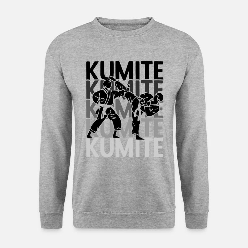 Japanischer Kampfsport Karate - Unisex Pullover - Weißgrau meliert
