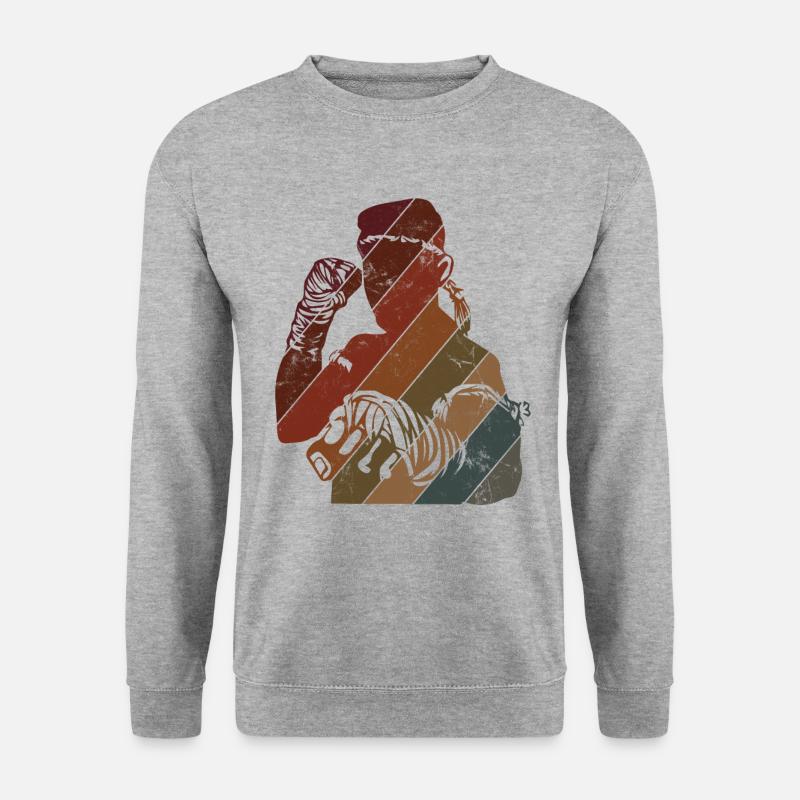 Thaiboxen Muay Thai - Unisex Pullover - Weißgrau meliert